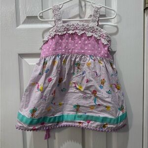 Matilda Jane Pink and White Dress with Character Print